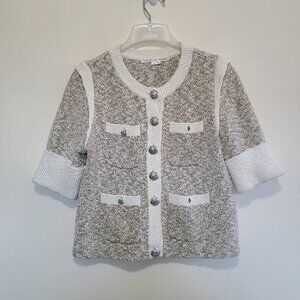 Veronica Beard Kaufman Classic Knit Neutral Jacket Size M